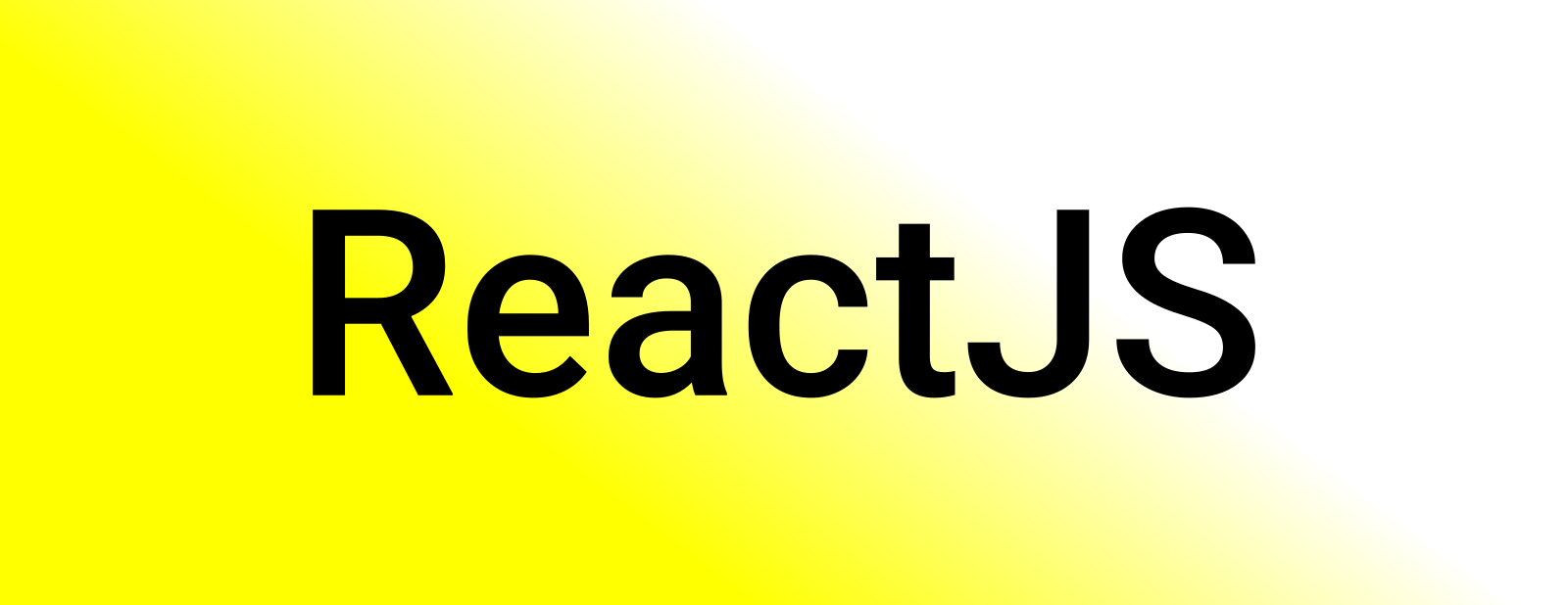 Yellow image that says ReactJS