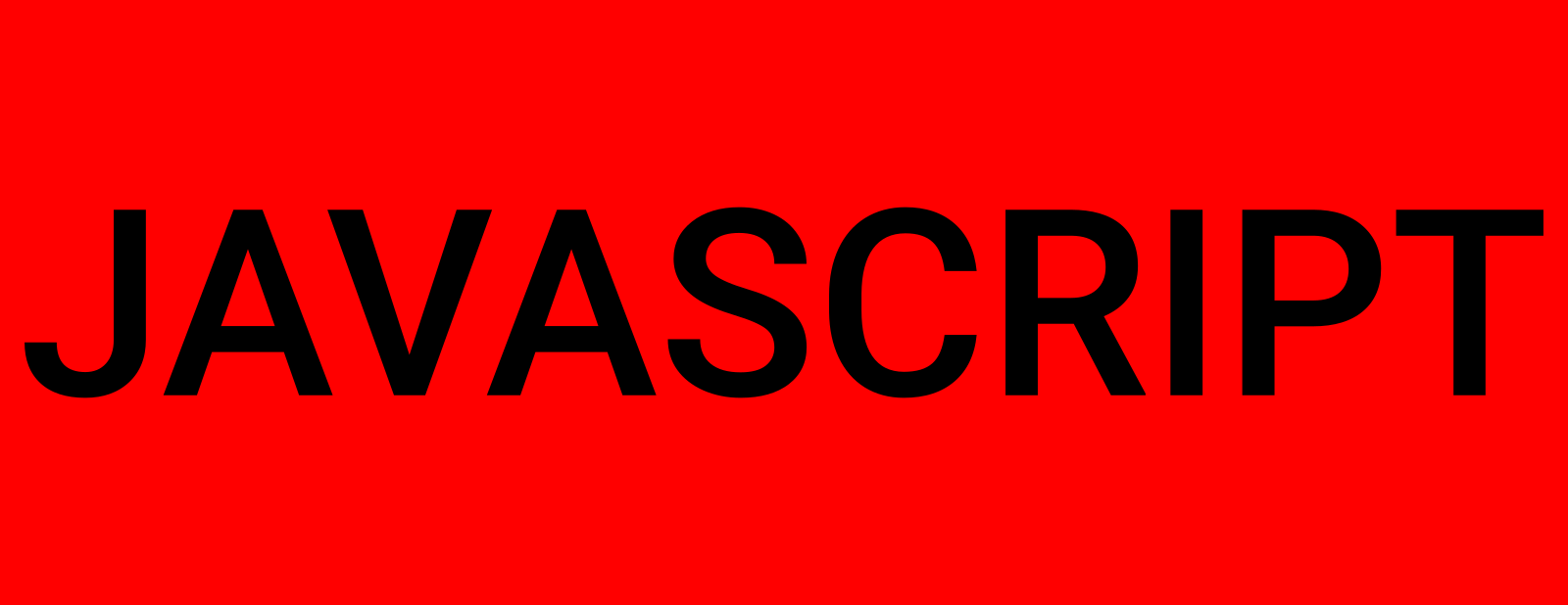 Red banner that says JavaScript